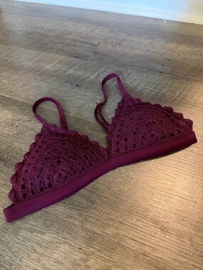 Target Crochet Bralette - Berry Plum